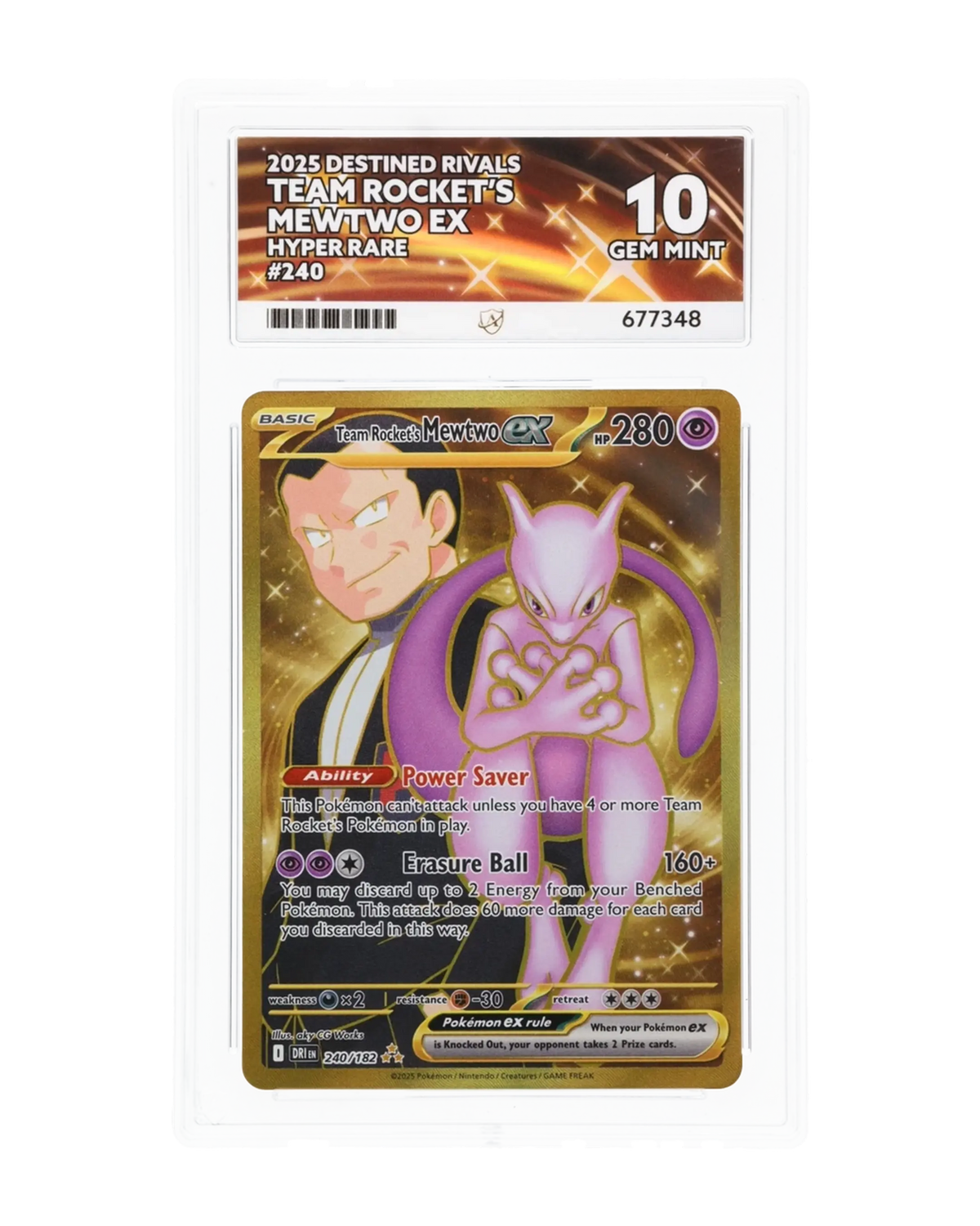 Team Rocket's Mewtwo ex 240/182 - Destined Rivals - ACE 10