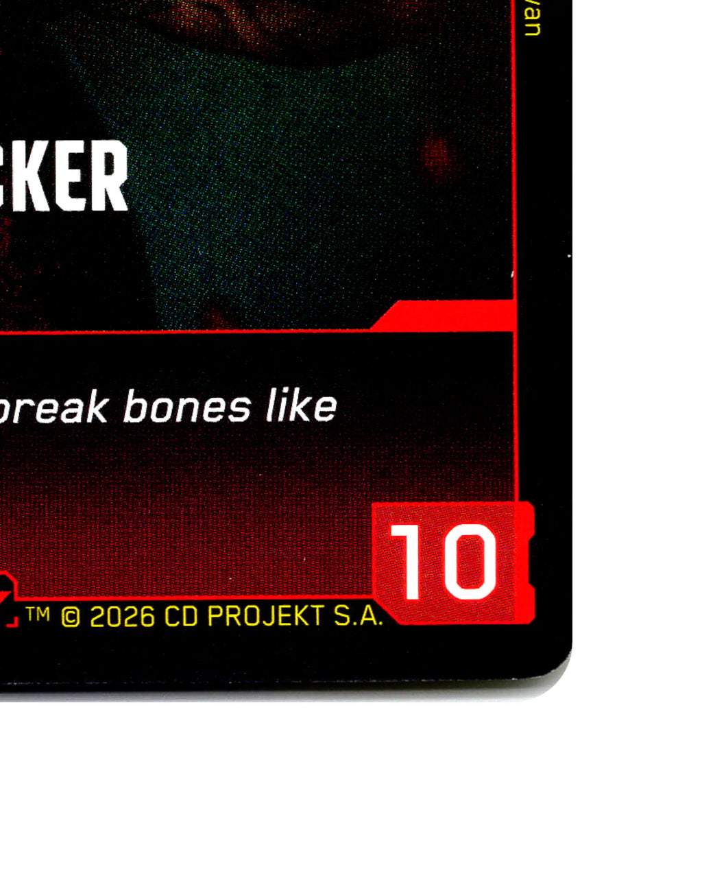 Animals Wrecker B007 Cyberpunk 2077 TCG Beta card front bottom-right corner