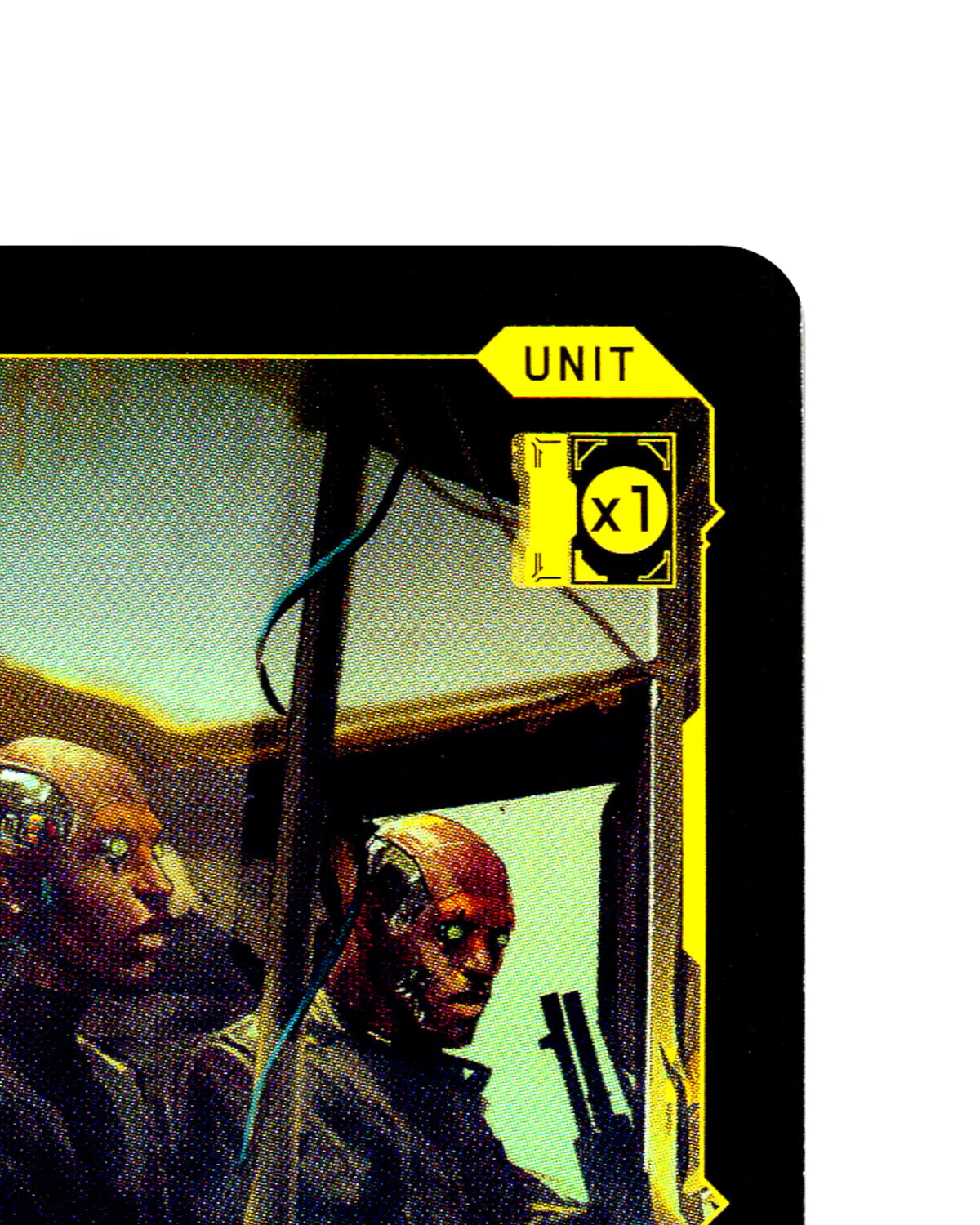 Augmented Negotiators B043 Cyberpunk 2077 TCG Beta card front top-right corner