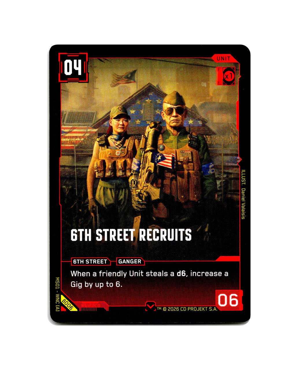 6th Street Recruits B006 Cyberpunk 2077 TCG Beta card front