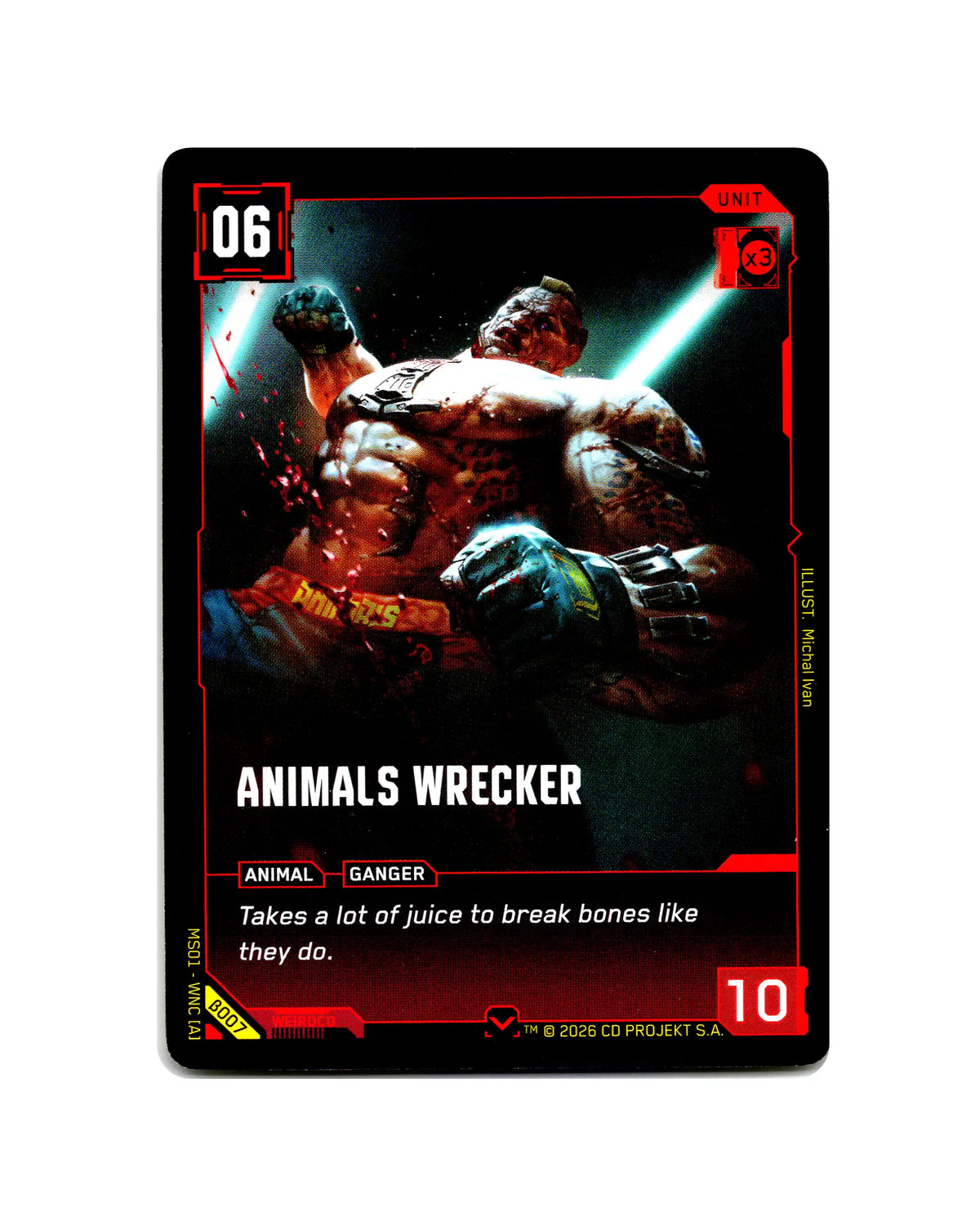 Animals Wrecker B007 Cyberpunk 2077 TCG Beta card front