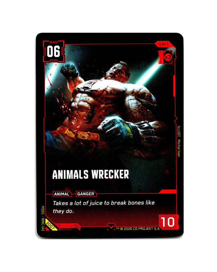 Animals Wrecker B007 Cyberpunk 2077 TCG Beta card front