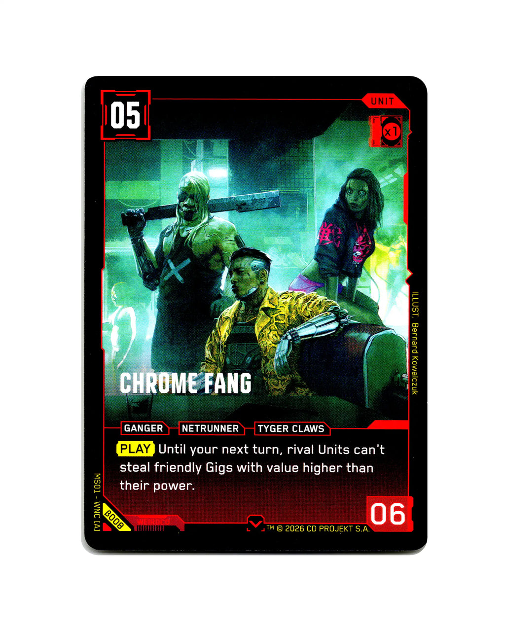 Chrome Fang B008 Cyberpunk 2077 TCG Beta card front