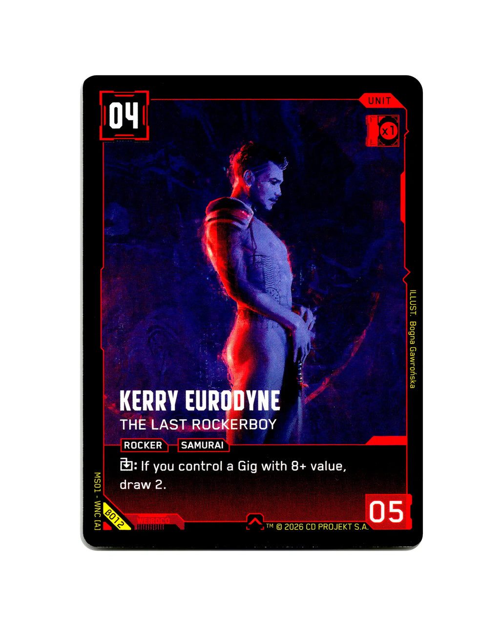 Kerry Eurodyne — The Last Rockerboy B012 Cyberpunk 2077 TCG Beta card front