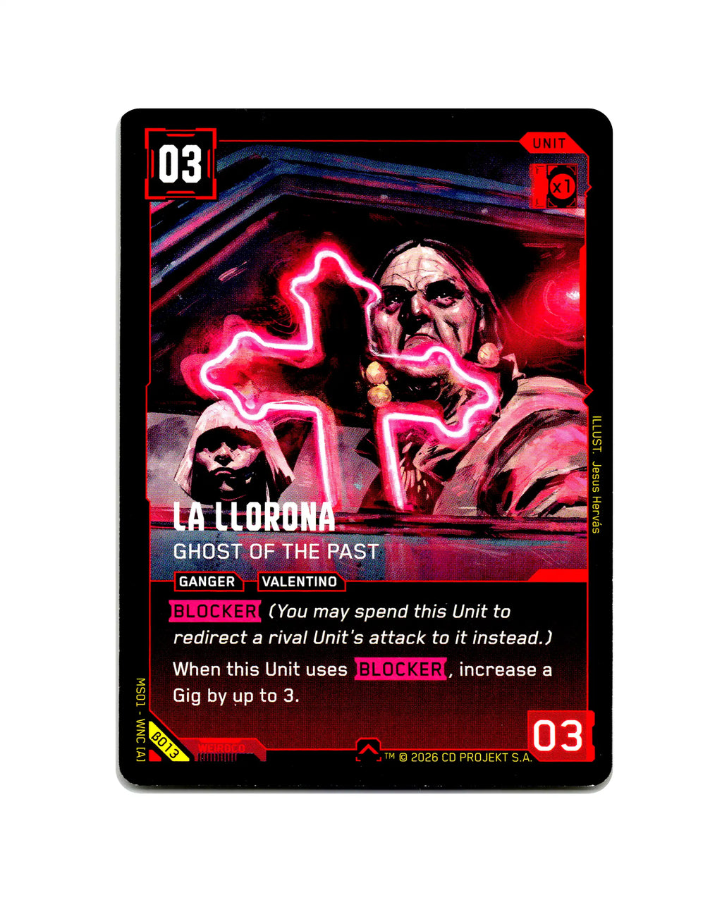 La Llorona — Ghost of the Past B013 Cyberpunk 2077 TCG Beta card front