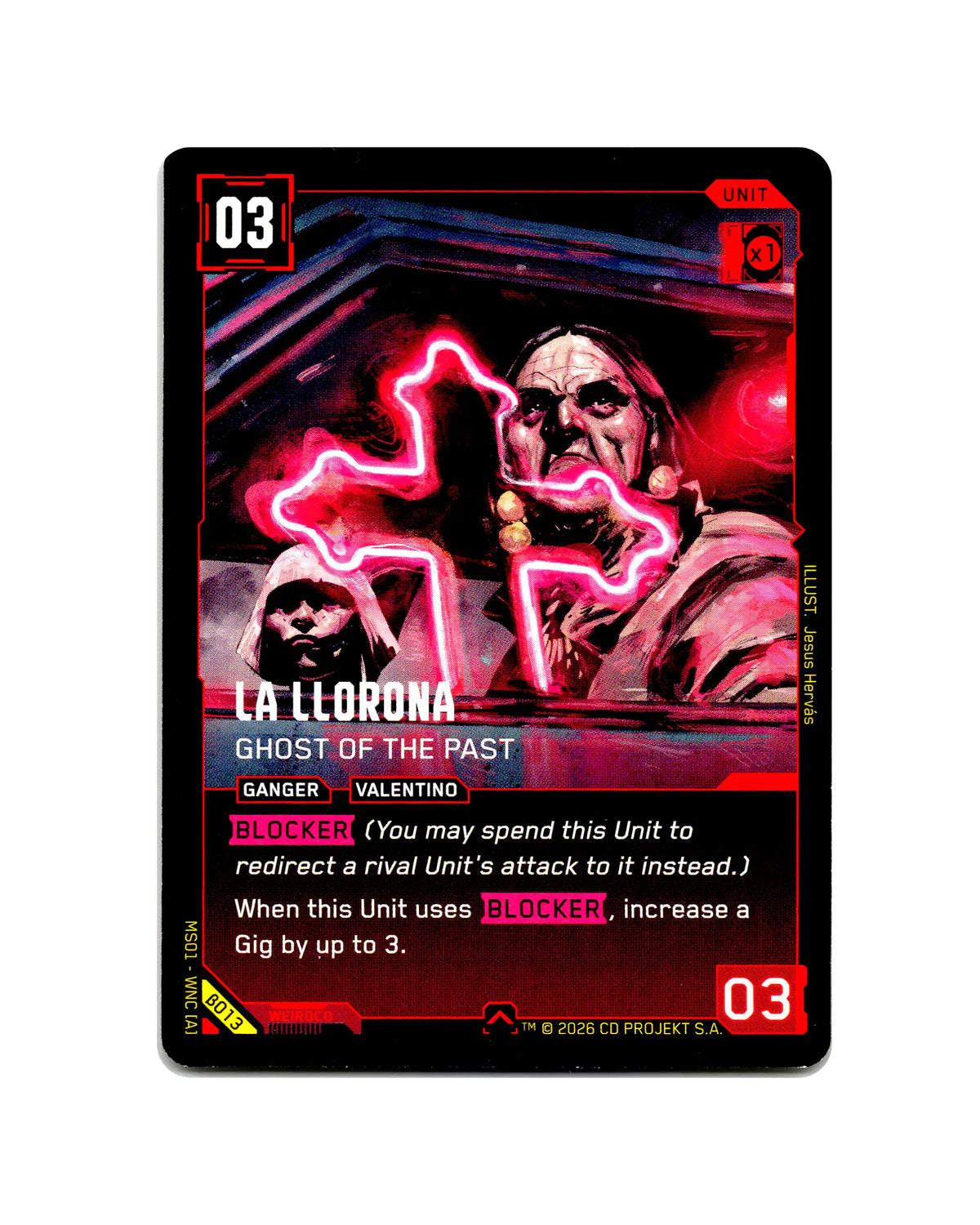 La Llorona — Ghost of the Past B013 Cyberpunk 2077 TCG Beta card front