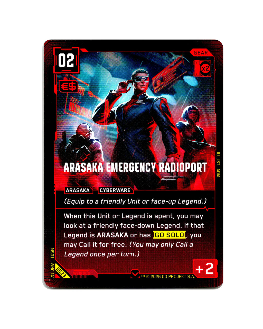 Arasaka Emergency Radioport B023 Cyberpunk 2077 TCG Beta card front