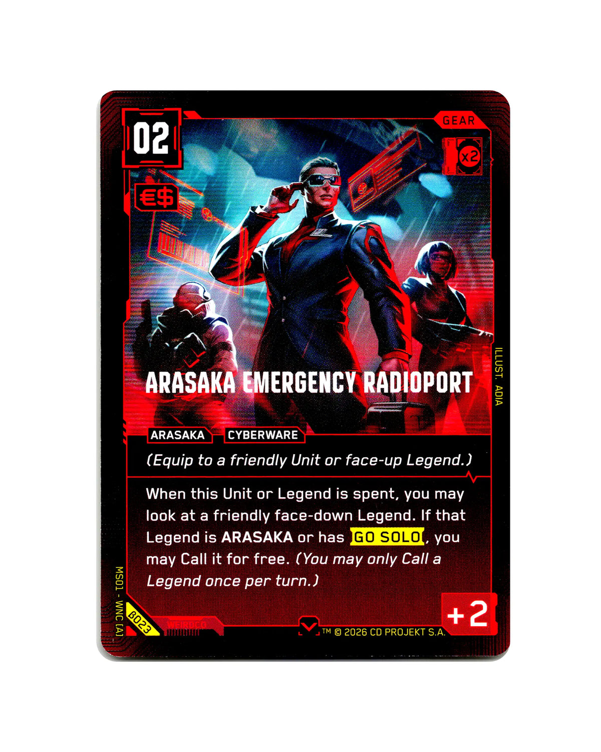Arasaka Emergency Radioport B023 Cyberpunk 2077 TCG Beta card front