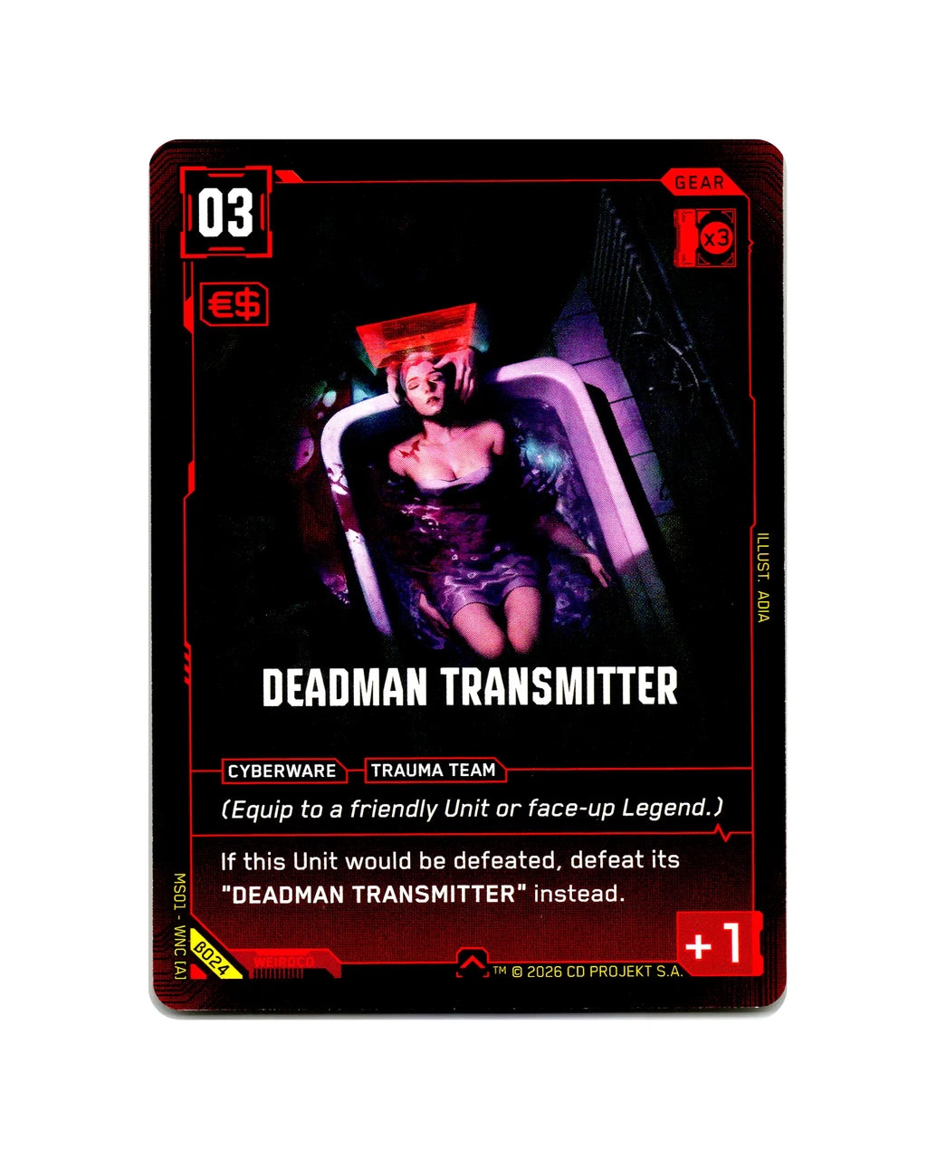 Deadman Transmitter B024 Cyberpunk 2077 TCG Beta card front