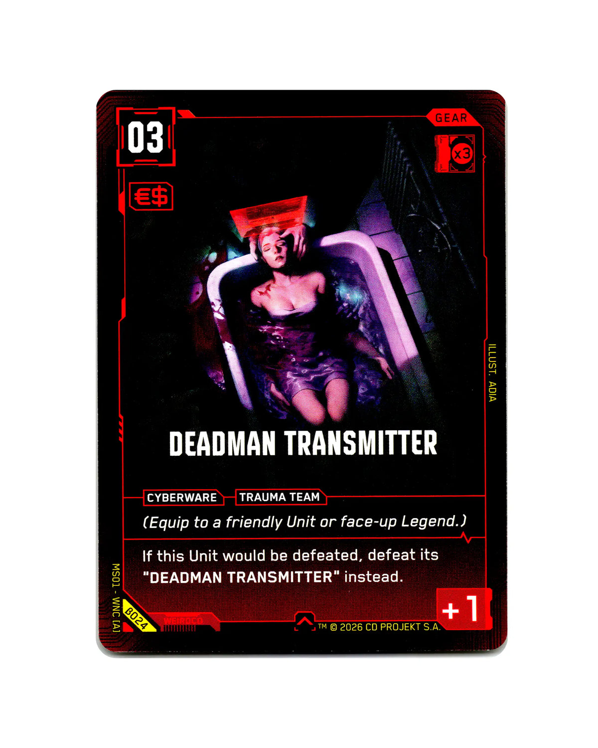 Deadman Transmitter B024 Cyberpunk 2077 TCG Beta card front