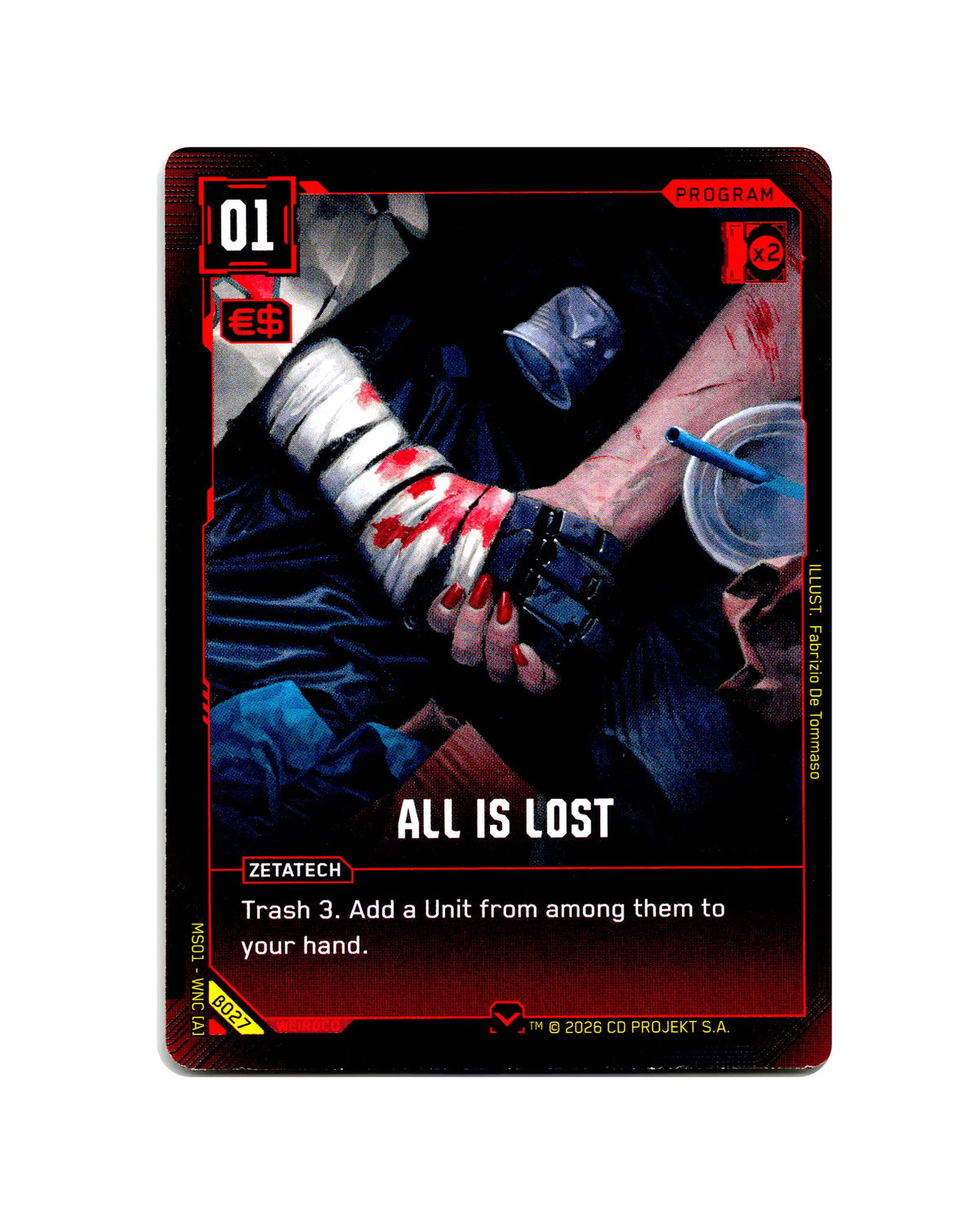 All Is Lost B027 Cyberpunk 2077 TCG Beta card front