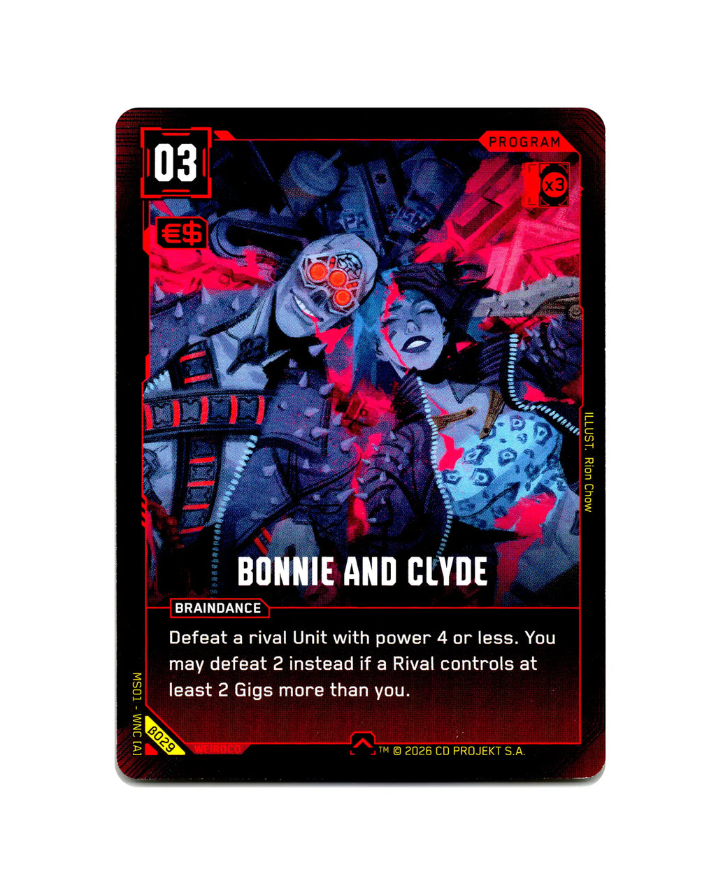 Bonnie and Clyde B029 Cyberpunk 2077 TCG Beta card front