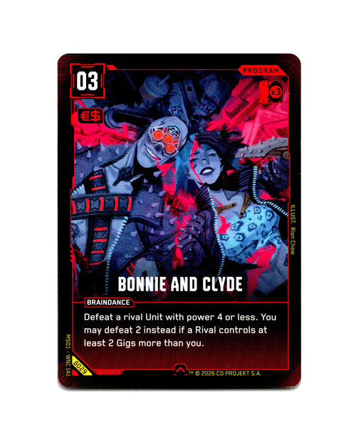 Bonnie and Clyde B029 Cyberpunk 2077 TCG Beta card front