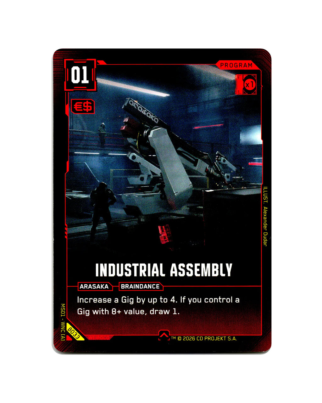 Industrial Assembly B033 Cyberpunk 2077 TCG Beta card front