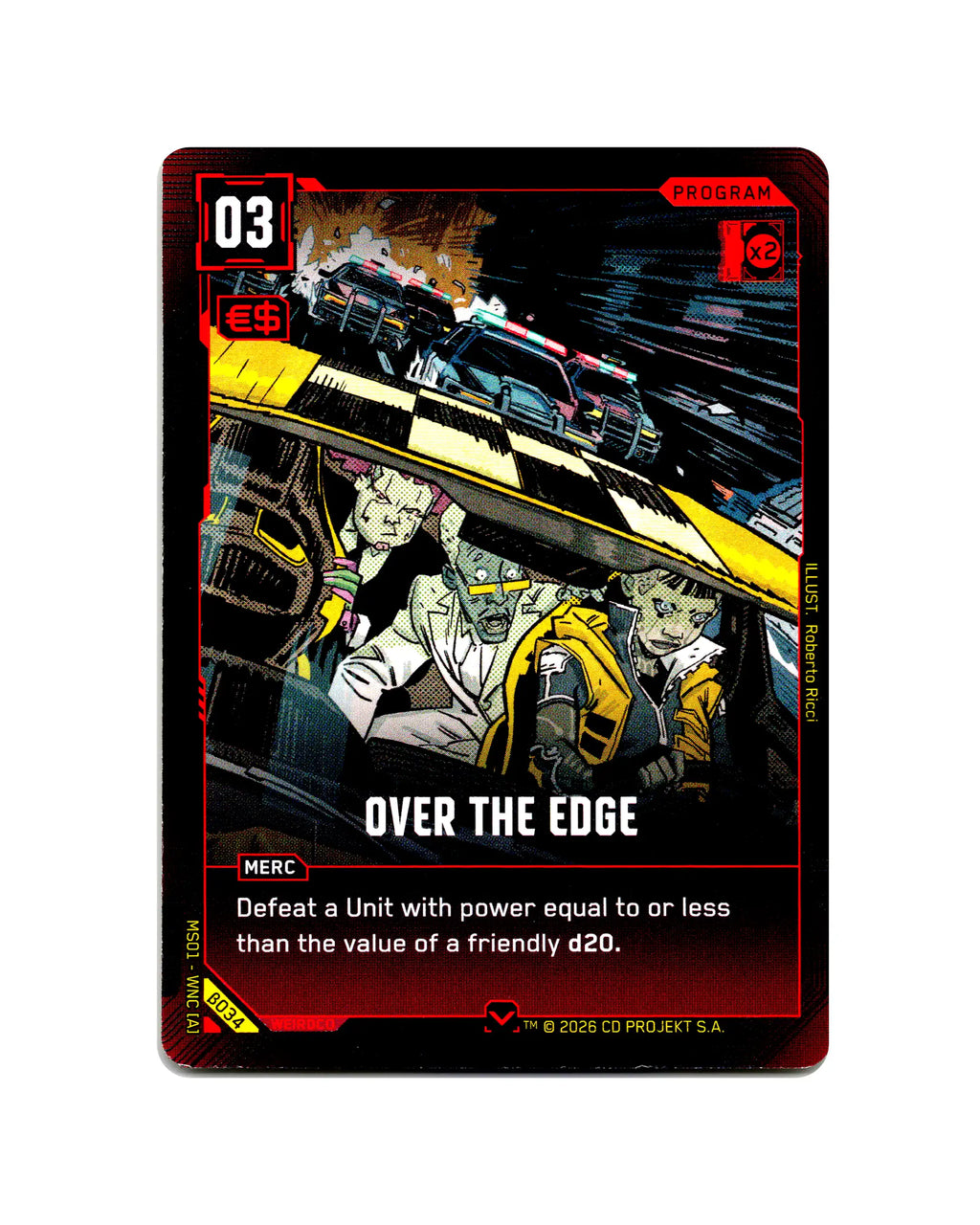 Over the Edge B034 Cyberpunk 2077 TCG Beta card front