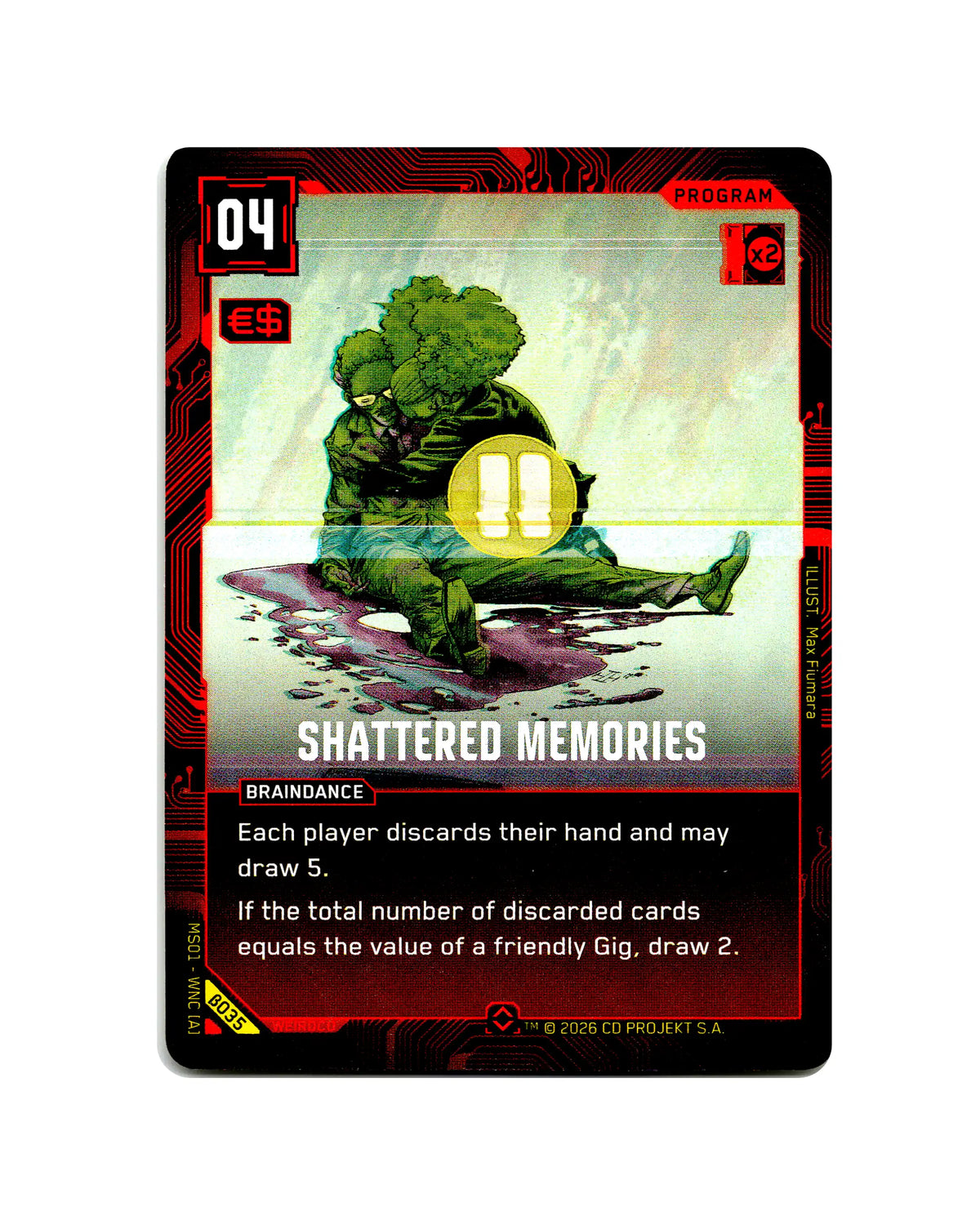 Shattered Memories B035 Cyberpunk 2077 TCG Beta card front