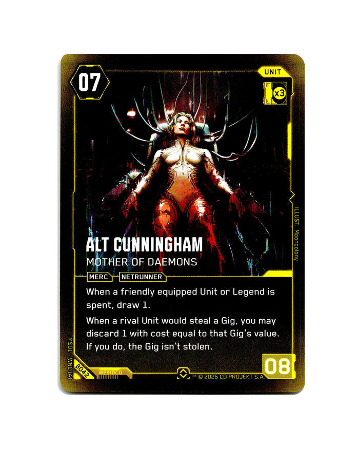 Alt Cunningham — Mother of Daemons B042 Cyberpunk 2077 TCG Beta card front