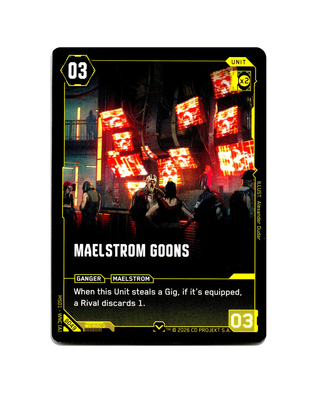 Maelstrom Goons B049 Cyberpunk 2077 TCG Beta card front