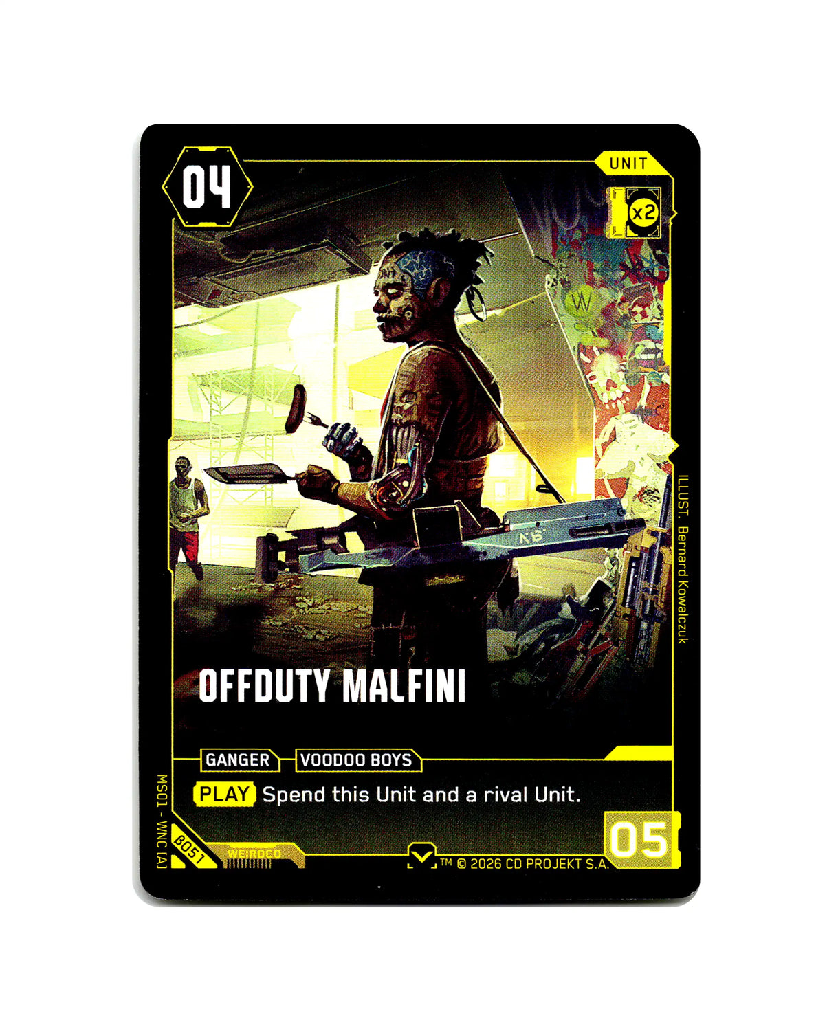 Offduty Malfini B051 Cyberpunk 2077 TCG Beta card front