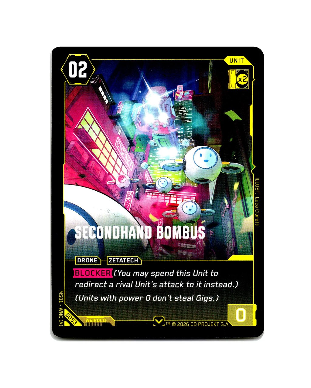 Secondhand Bombus B053 Cyberpunk 2077 TCG Beta card front