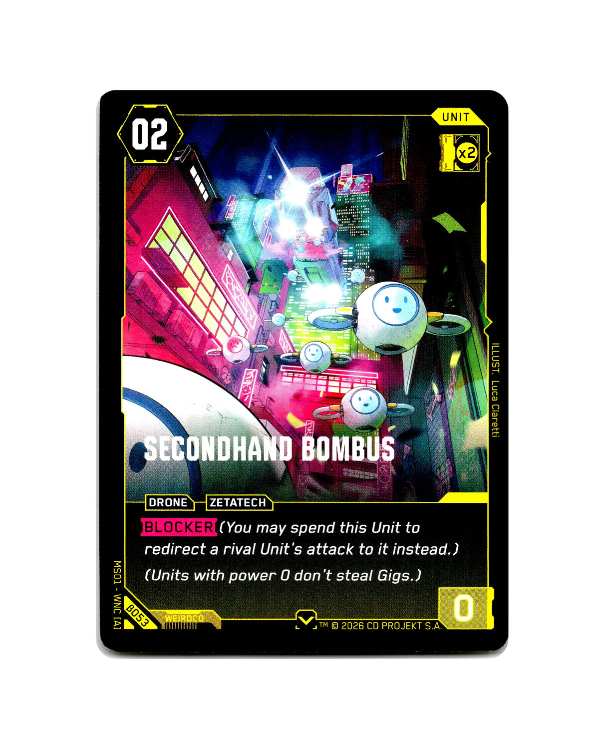 Secondhand Bombus B053 Cyberpunk 2077 TCG Beta card front