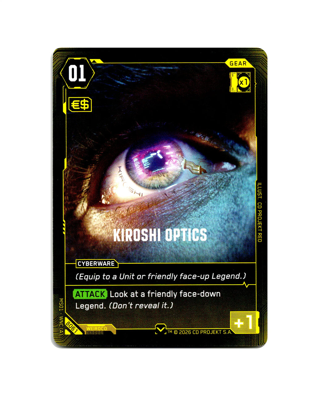 Kiroshi Optics B061 Cyberpunk 2077 TCG Beta card front