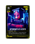 Afterparty at Lizzie's B065 Cyberpunk 2077 TCG Beta card front