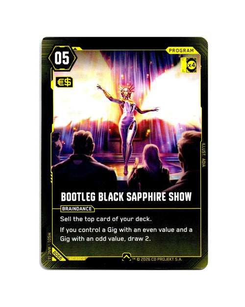 Bootleg Black Sapphire Show B066 Cyberpunk 2077 TCG Beta card front