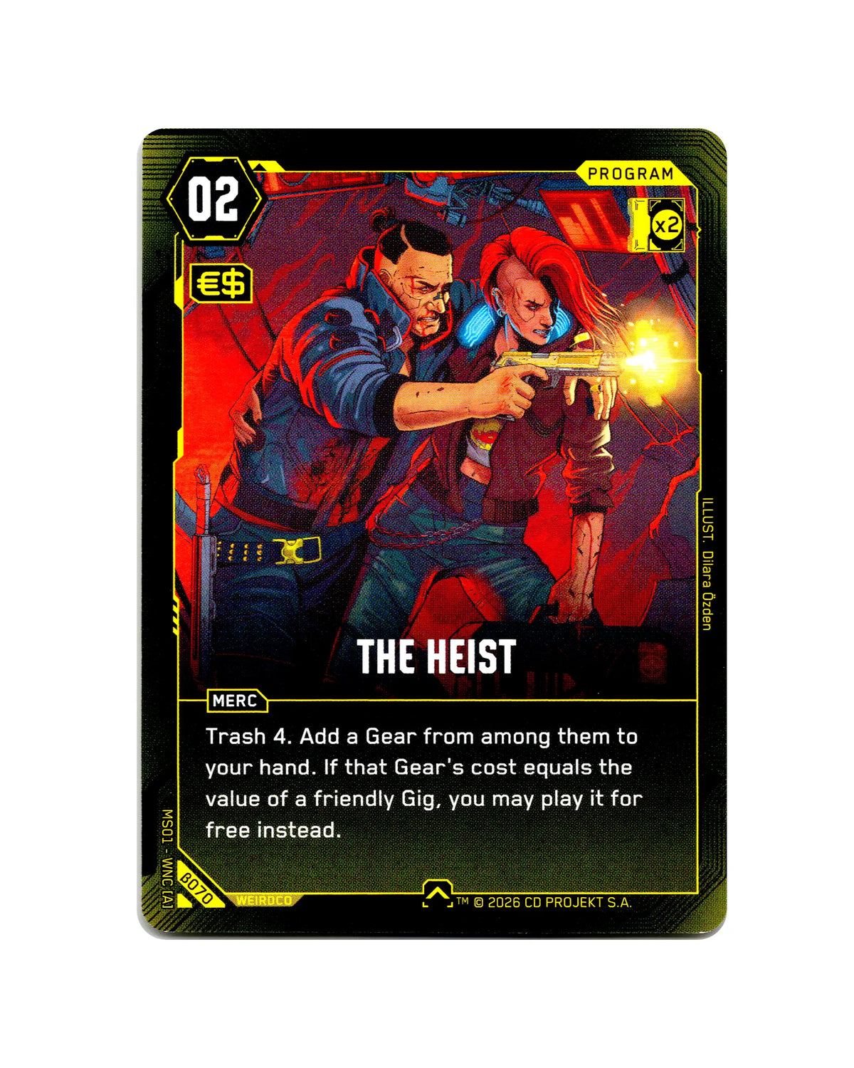 The Heist B070 Cyberpunk 2077 TCG Beta card front