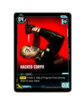 Hacked Corpo B114 Cyberpunk 2077 TCG Beta card front