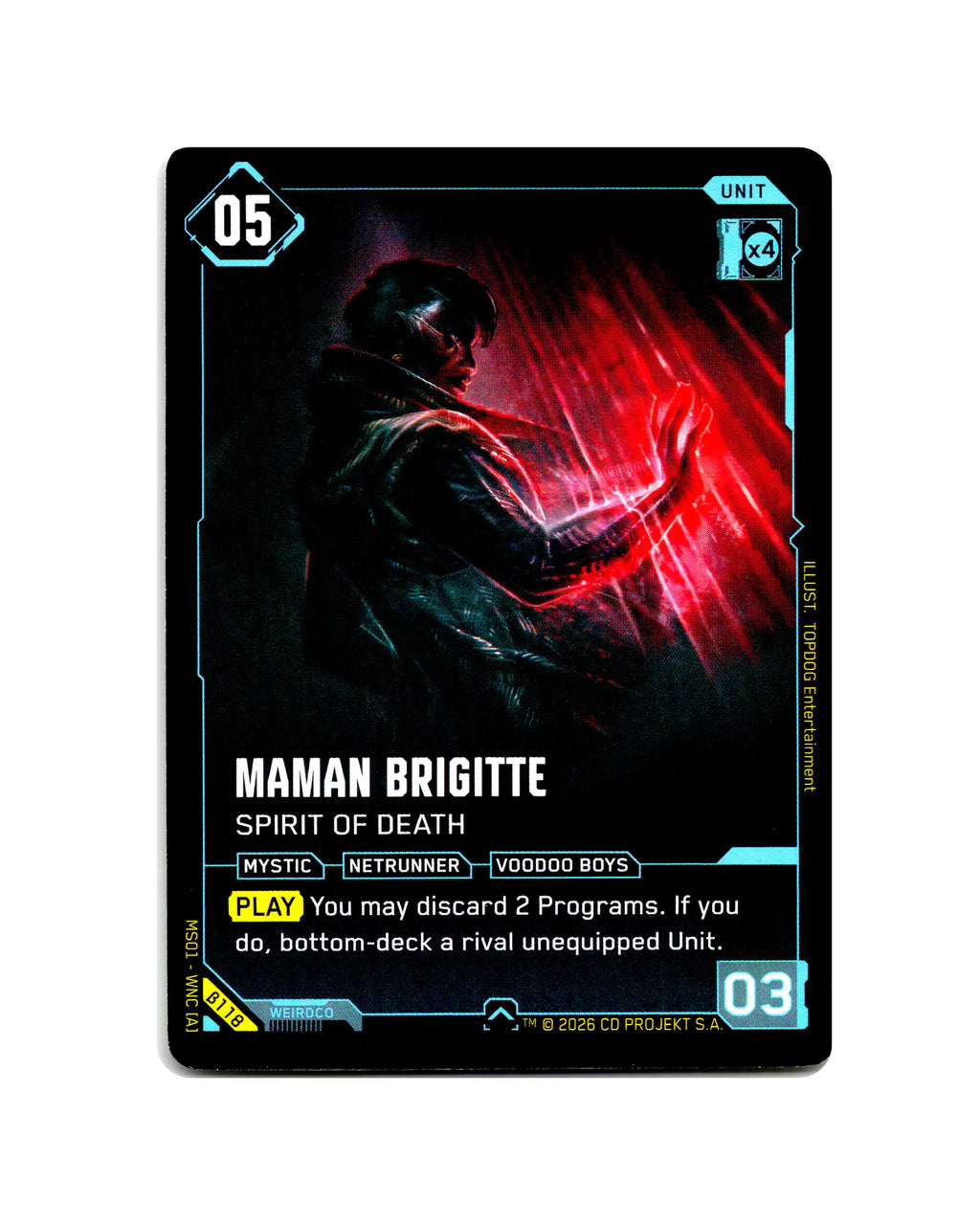 Maman Brigitte — Spirit of Death B118 Cyberpunk 2077 TCG Beta card front