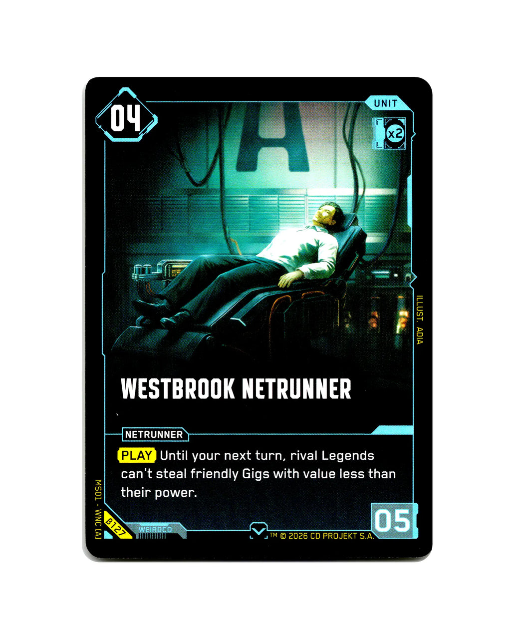 Westbrook Netrunner B127 Cyberpunk 2077 TCG Beta card front