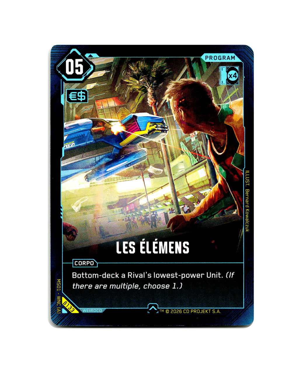 Les Élémens B133 Cyberpunk 2077 TCG Beta card front