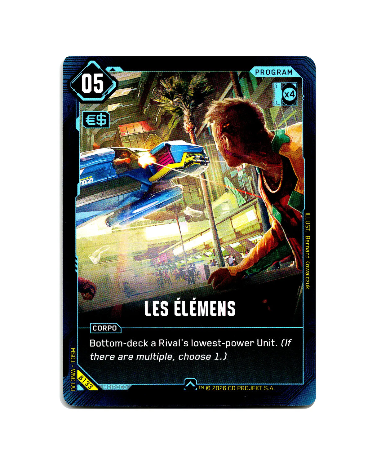Les Élémens B133 Cyberpunk 2077 TCG Beta card front