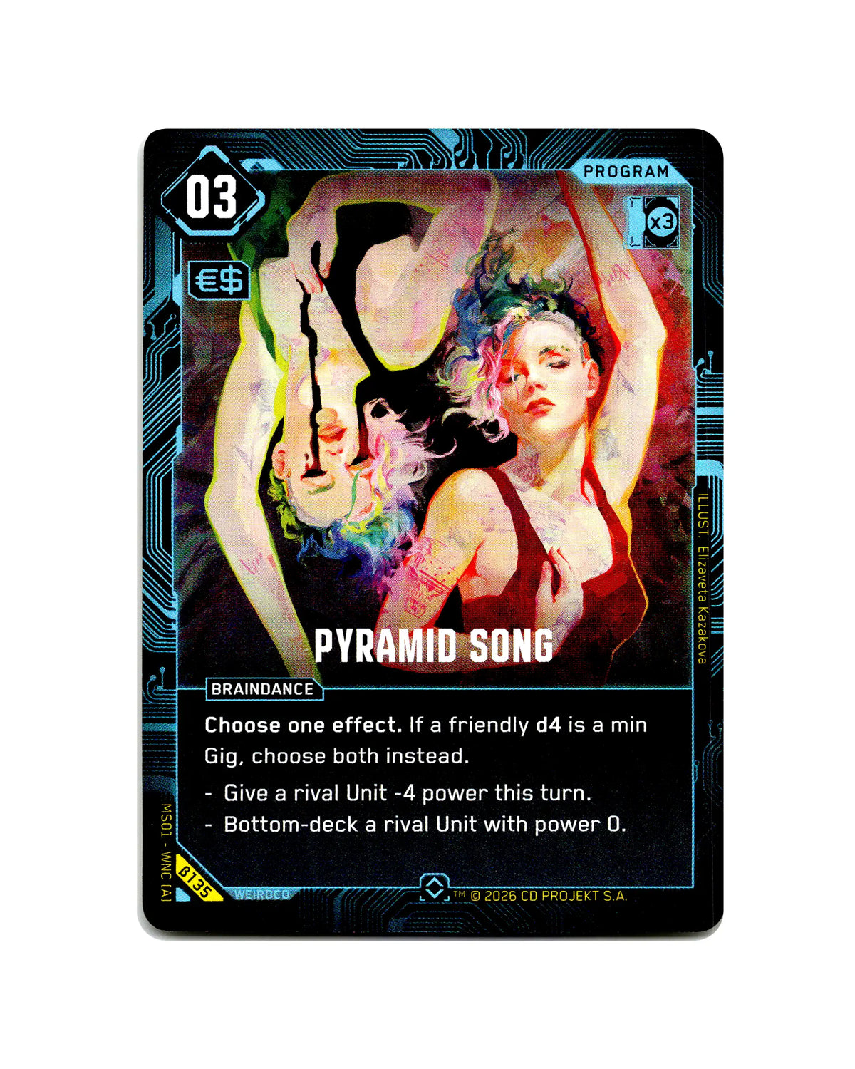 Pyramid Song B135 Cyberpunk 2077 TCG Beta card front