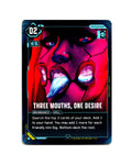 Three Mouths, One Desire B137 Cyberpunk 2077 TCG Beta card front