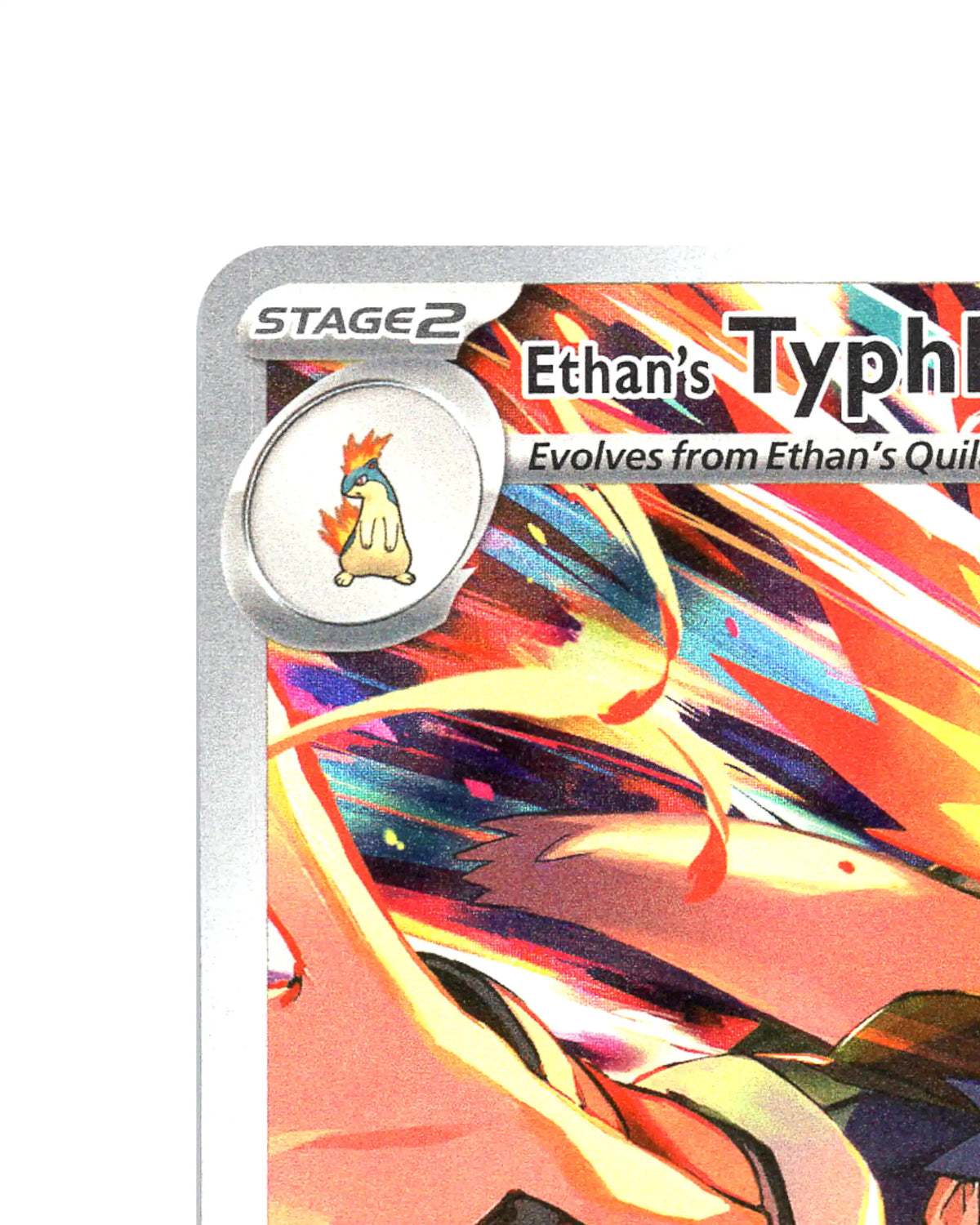 Ethan's Typhlosion 190/182 - face top left corner