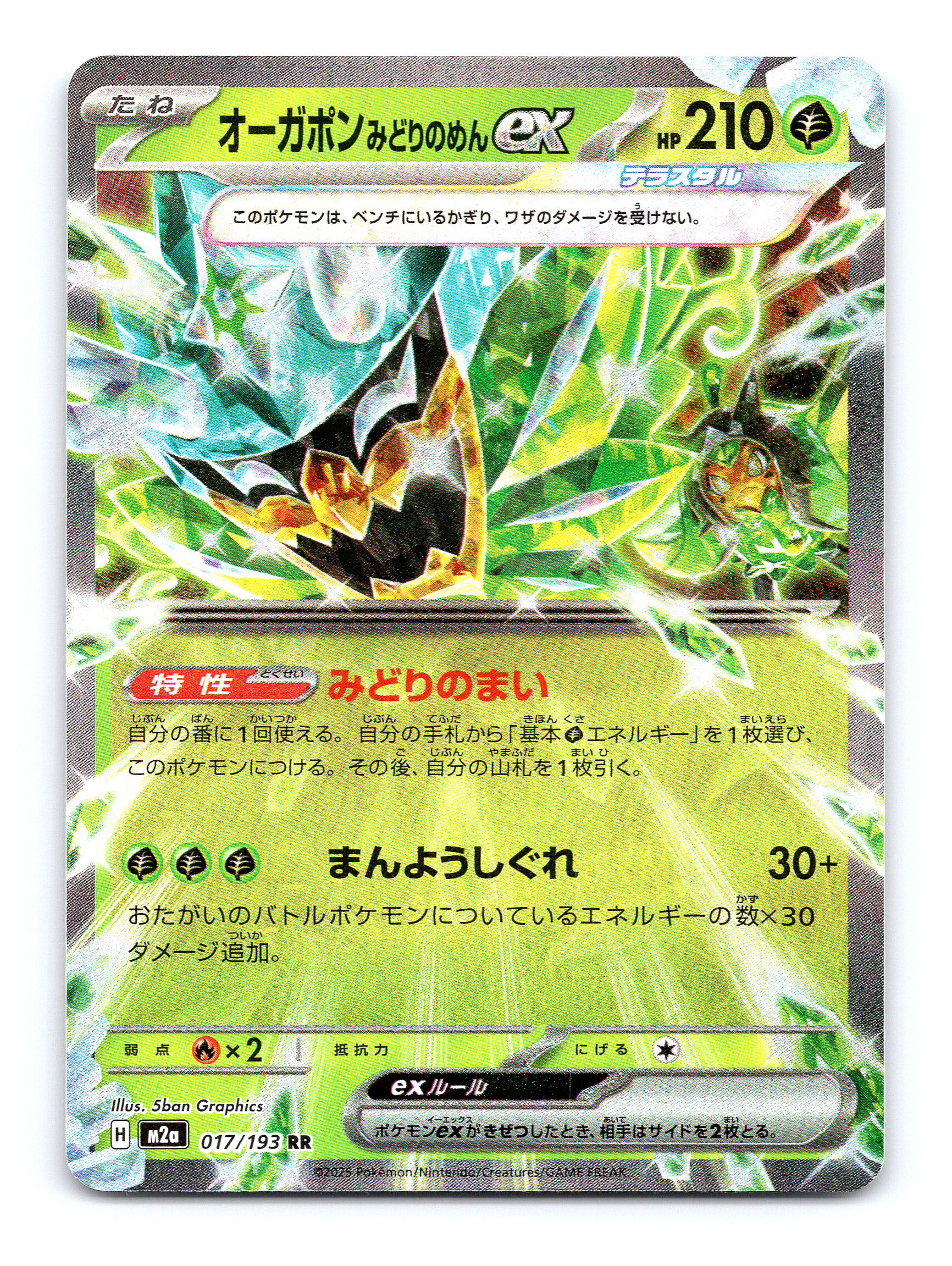 Teal Mask Ogerpon ex Holo Double Rare M2a: High Class Pack: MEGA Dream ex 017/193
