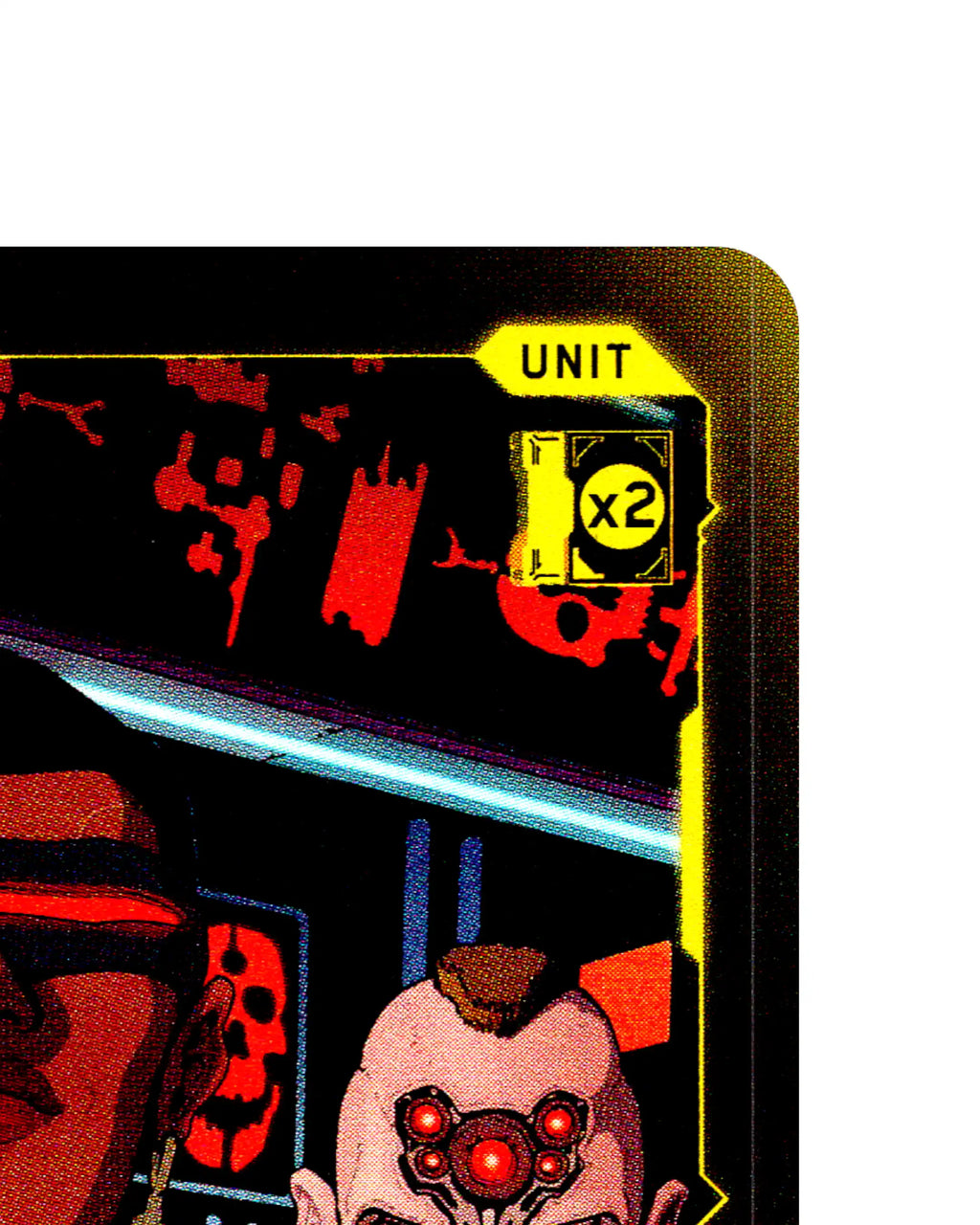 Caliber — Totentanz's Top Dog B044 Cyberpunk 2077 TCG Beta card front top-right corner