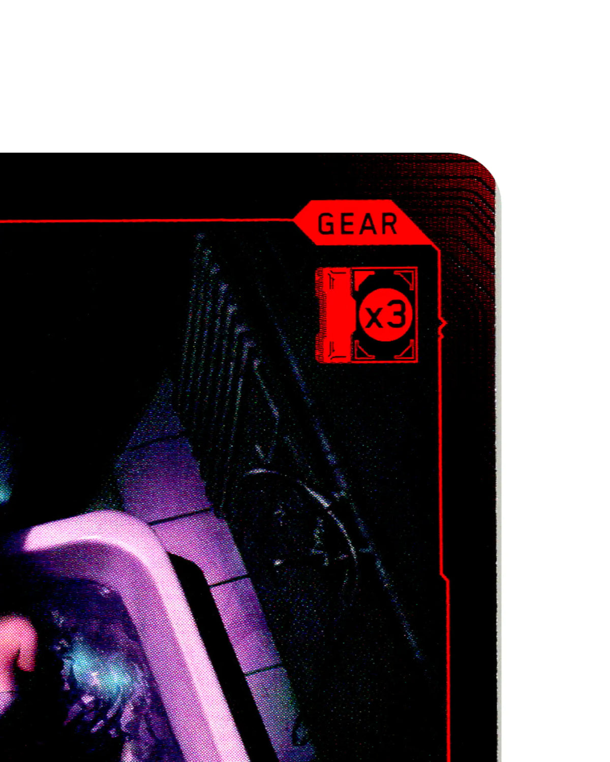 Deadman Transmitter B024 Cyberpunk 2077 TCG Beta card front top-right corner