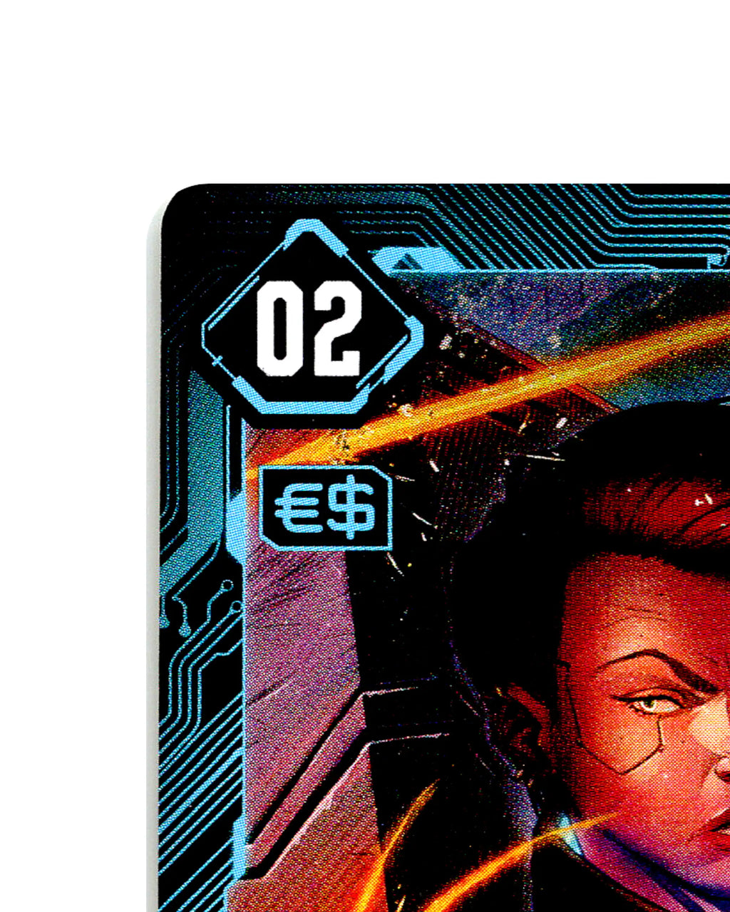 Dying Night — V's Pistol B128 Cyberpunk 2077 TCG Beta card front top-left corner