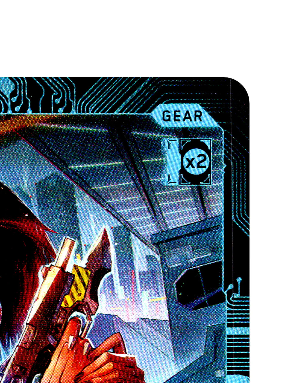 Dying Night — V's Pistol B128 Cyberpunk 2077 TCG Beta card front top-right corner