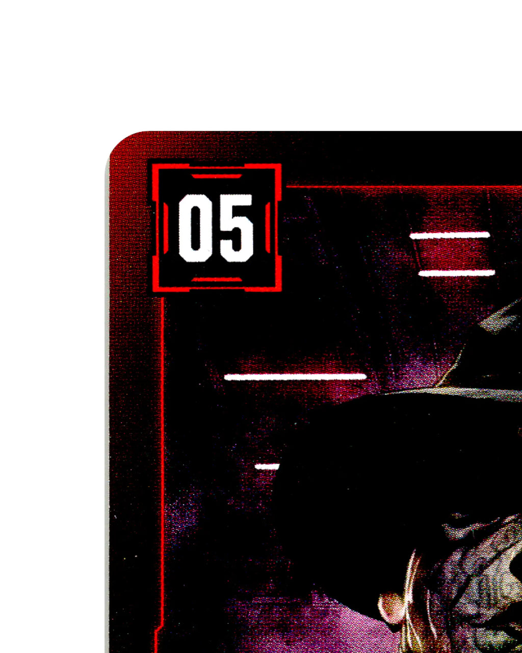El Sombreron — La Venganza Lenta B009 Cyberpunk 2077 TCG Beta card front top-left corner