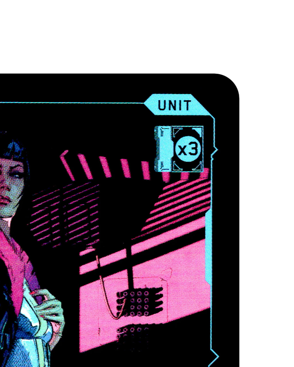 Evelyn Parker — Scheming Siren B113 Cyberpunk 2077 TCG Beta card front top-right corner