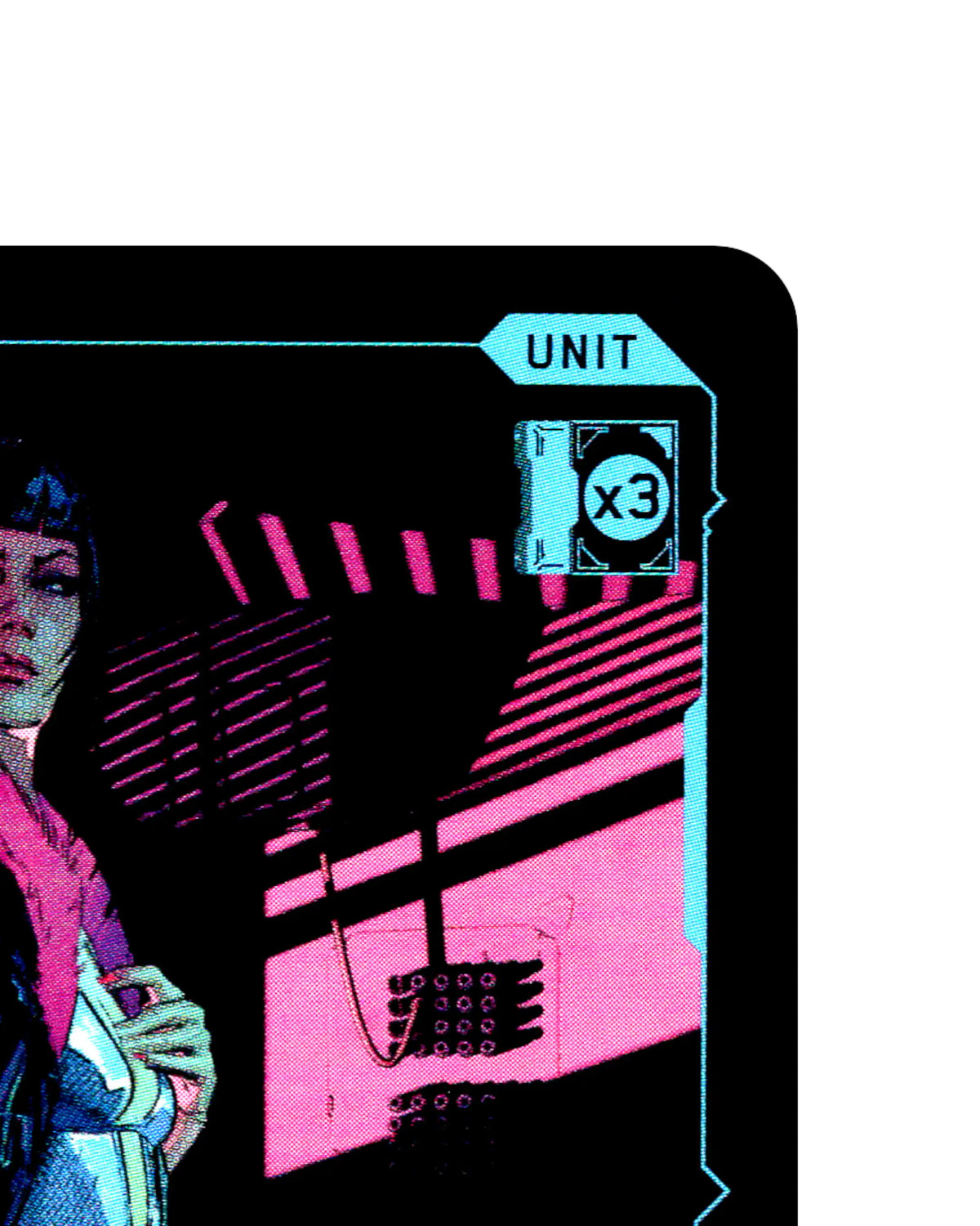 Evelyn Parker — Scheming Siren B113 Cyberpunk 2077 TCG Beta card front top-right corner