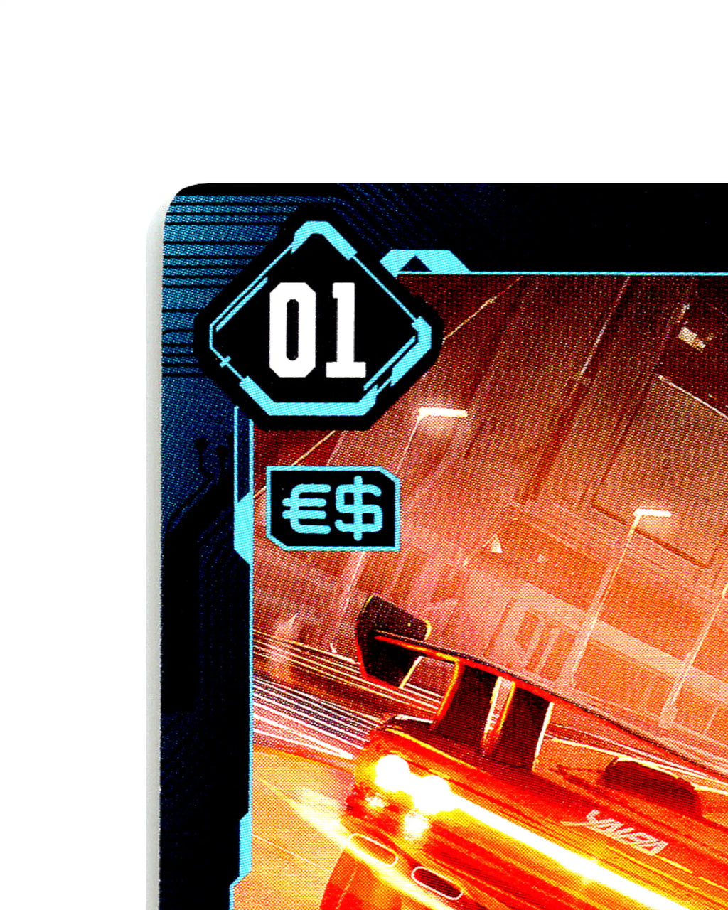 Floor It B132 Cyberpunk 2077 TCG Beta card front top-left corner