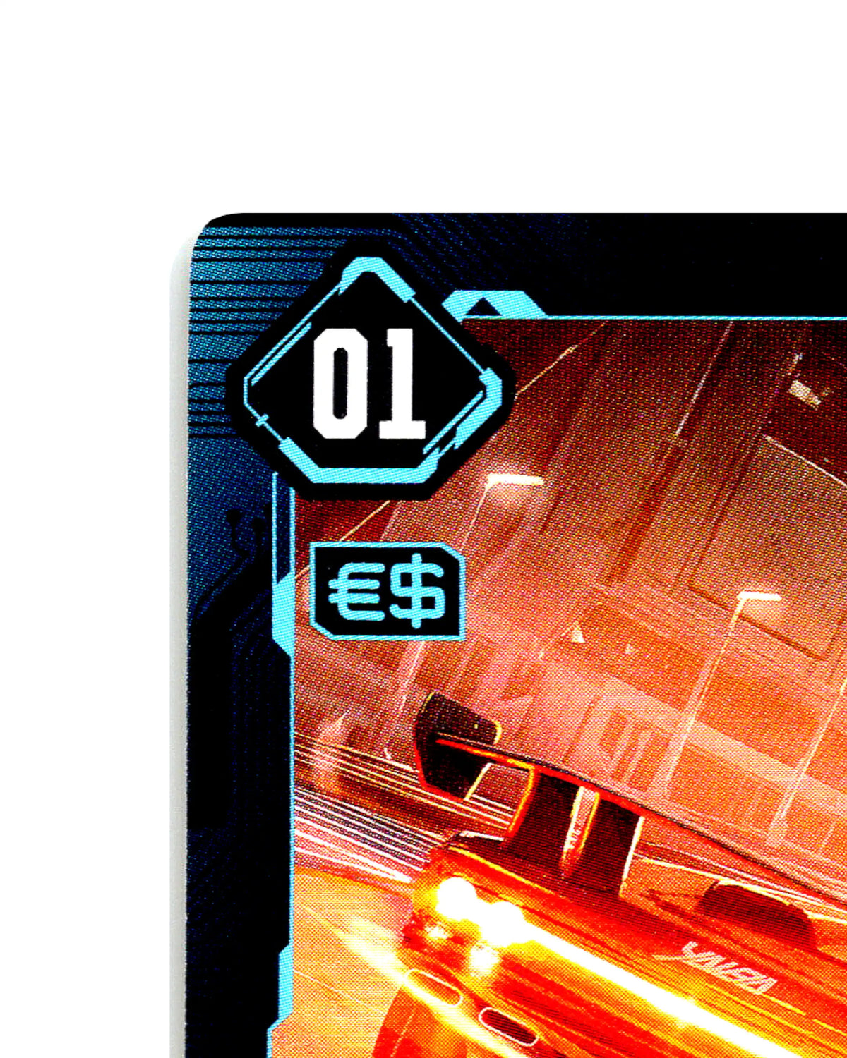 Floor It B132 Cyberpunk 2077 TCG Beta card front top-left corner