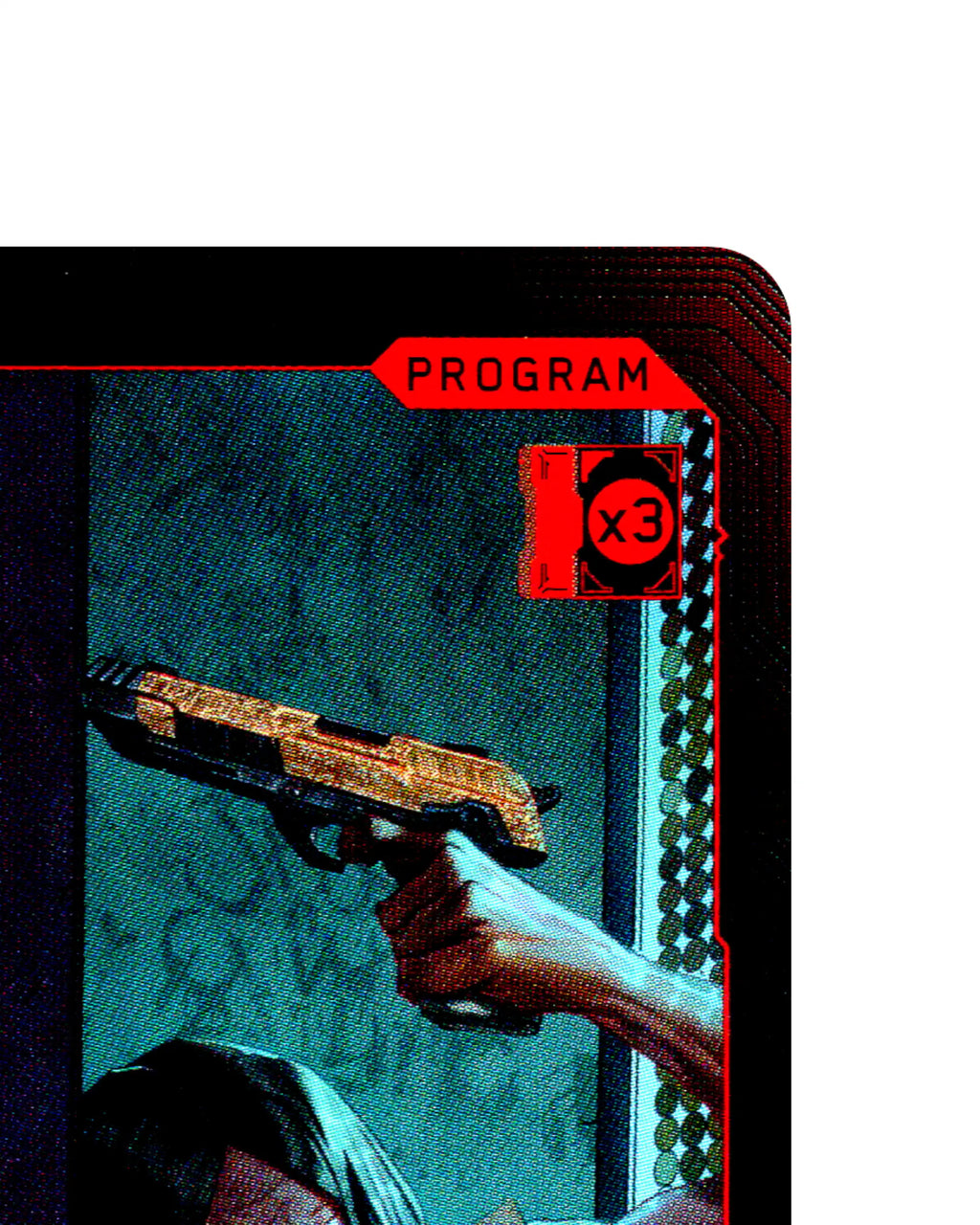 Gunpoint Diplomacy B032 Cyberpunk 2077 TCG Beta card front top-right corner