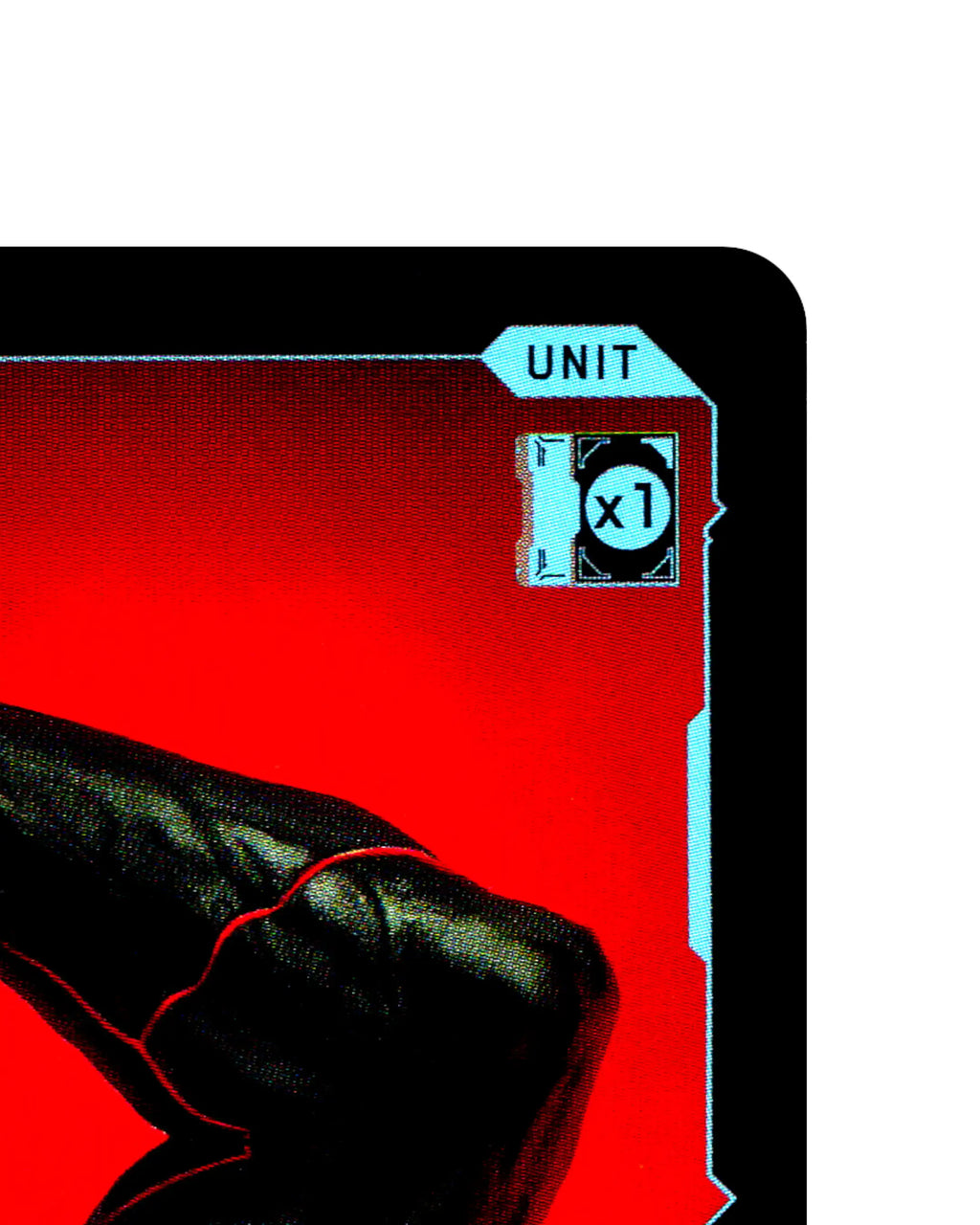 Hacked Corpo B114 Cyberpunk 2077 TCG Beta card front top-right corner