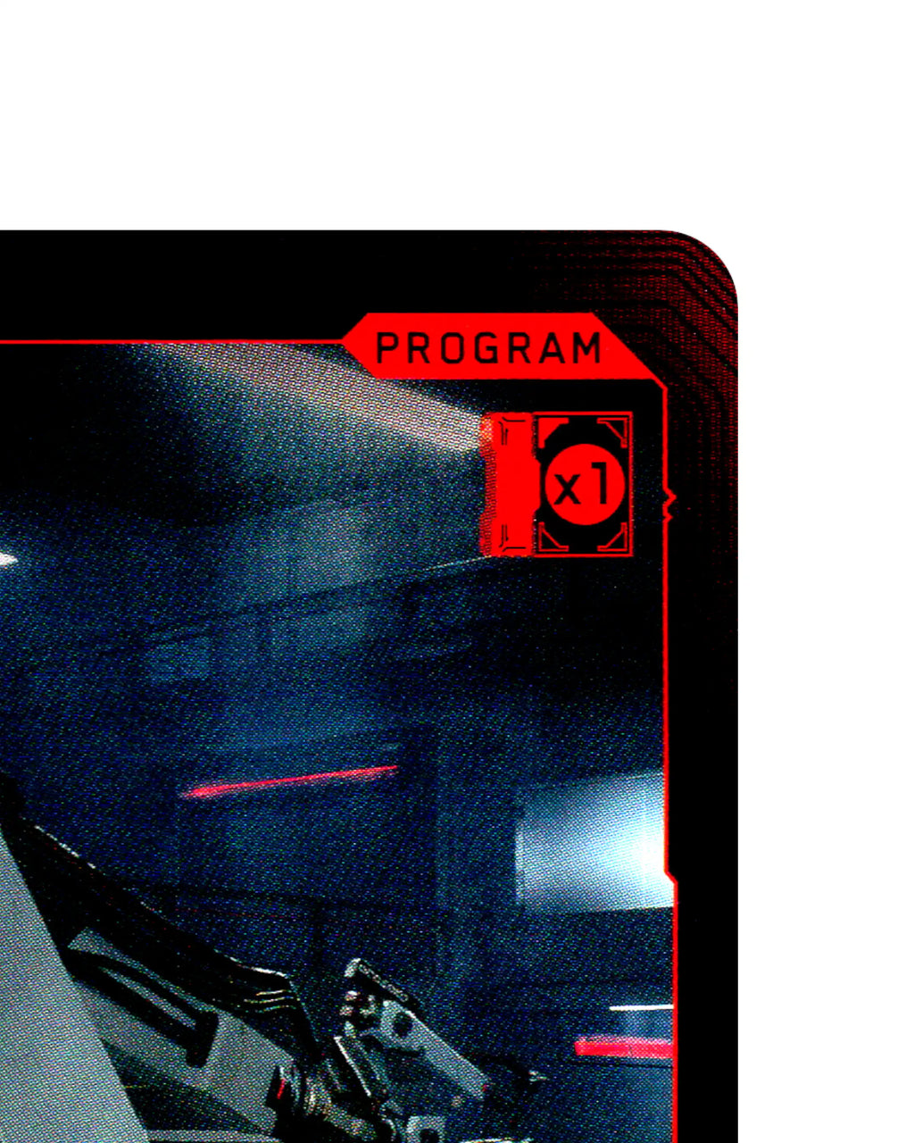 Industrial Assembly B033 Cyberpunk 2077 TCG Beta card front top-right corner